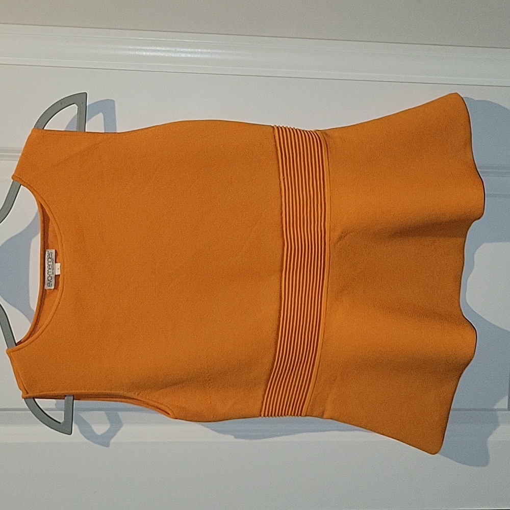 Eva Mendes|Peplum Top|Orange|Large
